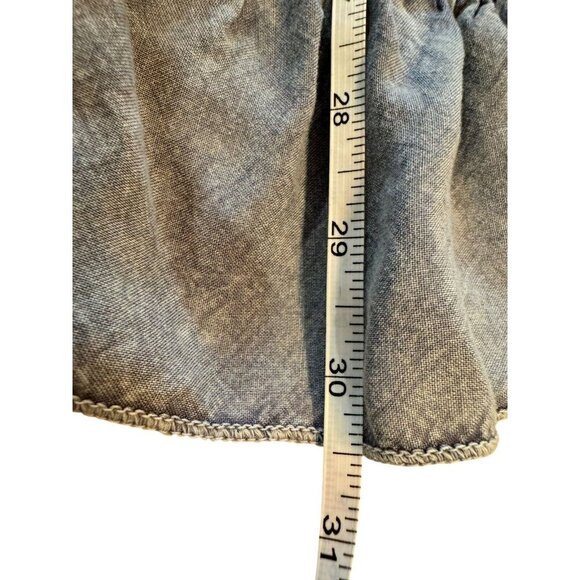 Romeo & Juliet Couture Western Med Denim Chambray Sleeveless Dress Embroidered - Picture 7 of 9